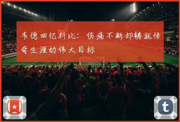韦德回忆科比：伤痛不断却铸就传奇生涯的伟大目标